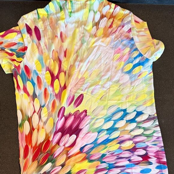 Acegolf Polo shirt Multicolor Women's artsy design size medium NWT - Picture 9 of 11